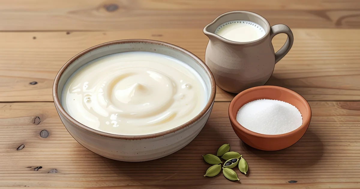 Featured image: Professional featured image for: How to Make Creamy Homemade Rabri With Simple Ingredients. Clean ed