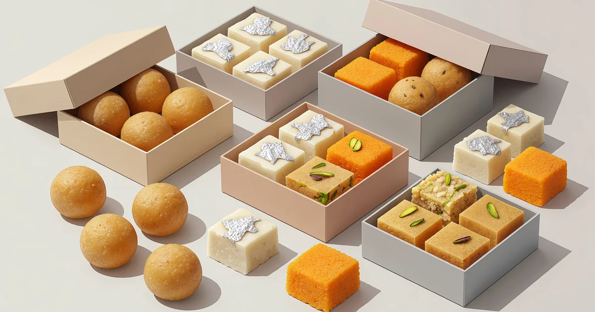 Featured image: Professional featured image for: Different Types of Premium Mithai for Gift Boxes: Everything You Ne
