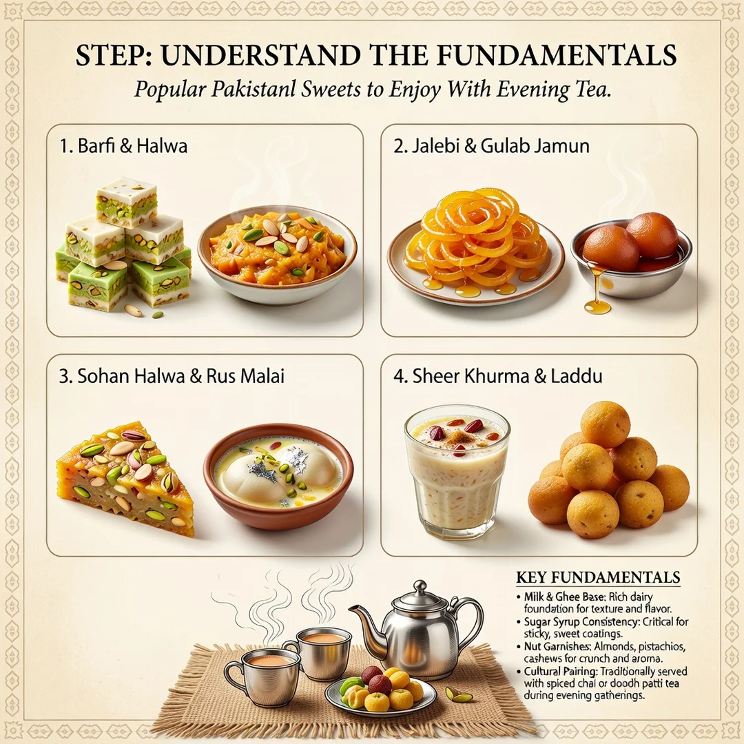 Step 1: Illustration for step: Understand the fundamentals related to Popular Pakistani Sweets to Enjoy With