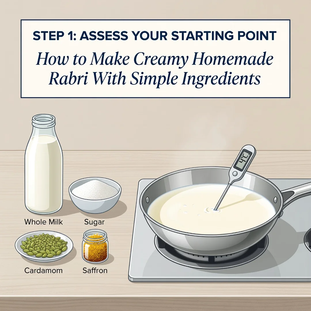 Step 2: Illustration for step: Assess your starting point related to How to Make Creamy Homemade Rabri With