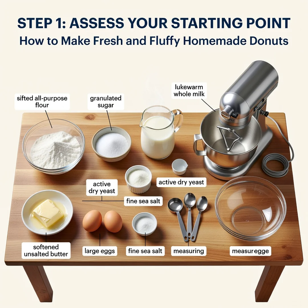 Step 2: Illustration for step: Assess your starting point related to How to Make Fresh and Fluffy Homemade D