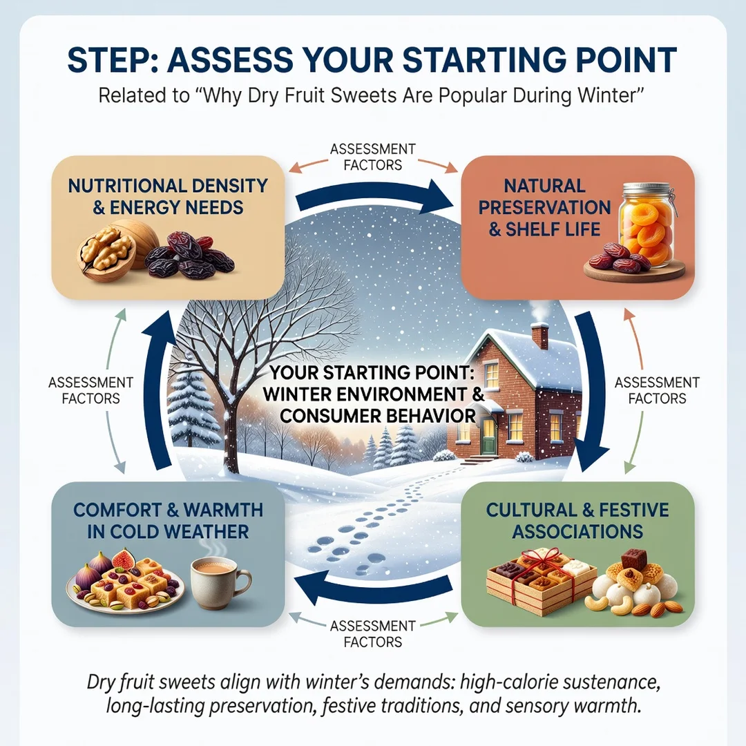 Step 2: Illustration for step: Assess your starting point related to Why Dry Fruit Sweets Are Popular During