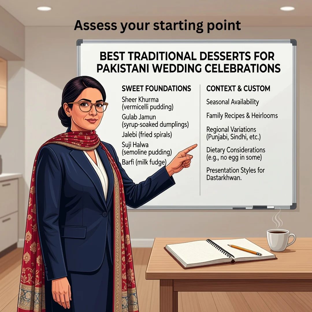 Step 2: Illustration for step: Assess your starting point related to Best Traditional Desserts for Pakistani
