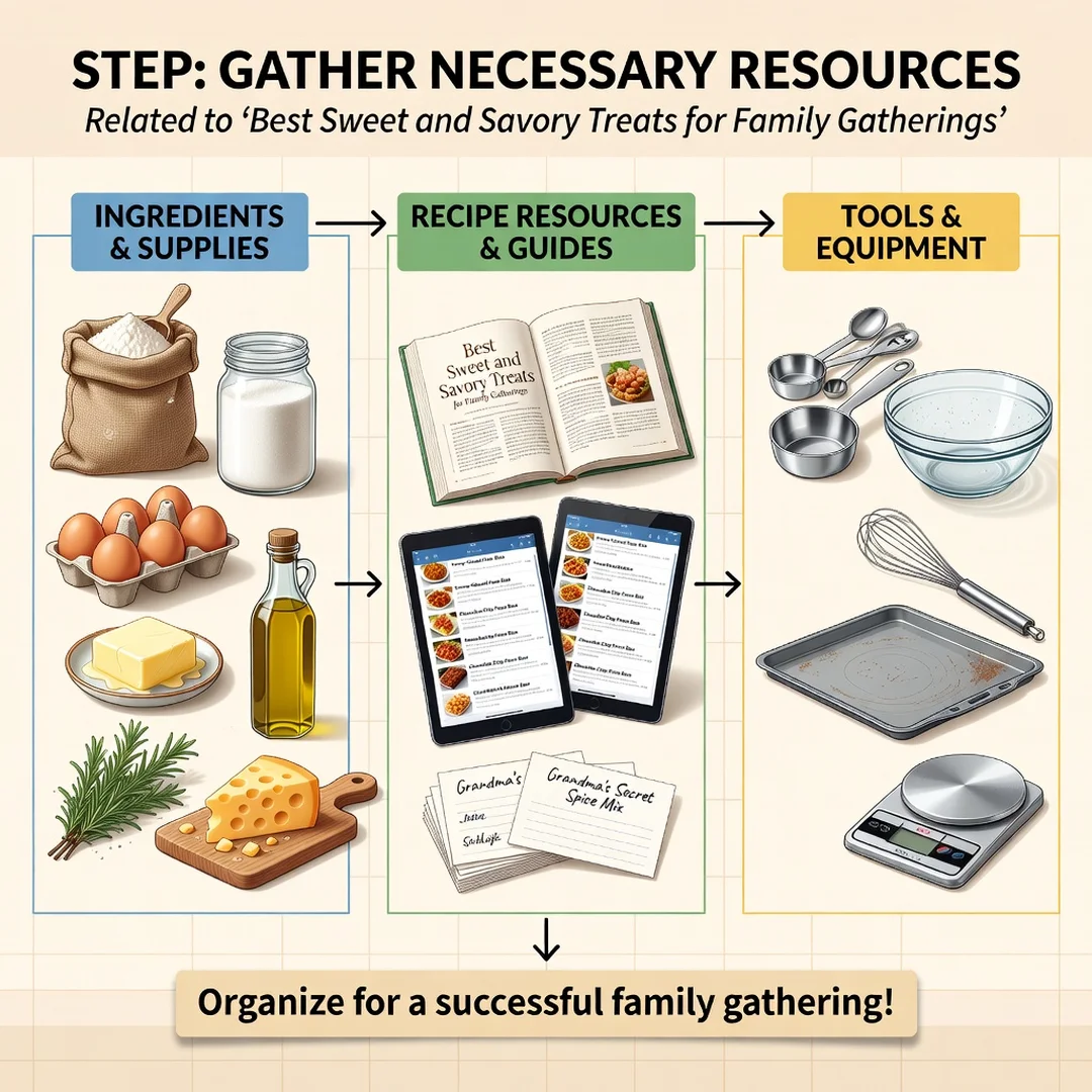 Step 4: Illustration for step: Gather necessary resources related to Best Sweet and Savory Treats for Family