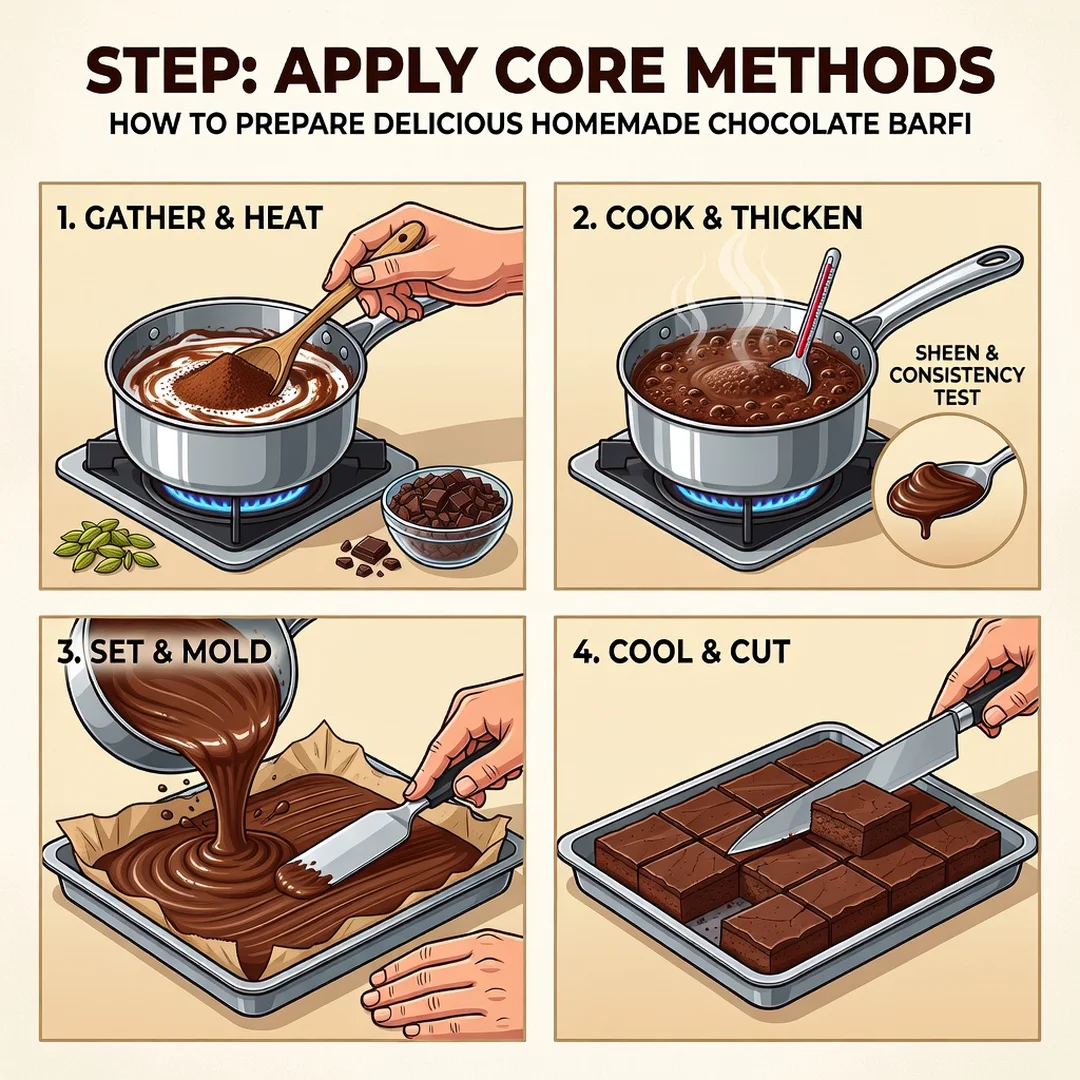 Step 5: Illustration for step: Apply the core methods related to How to Prepare Delicious Homemade Chocolate