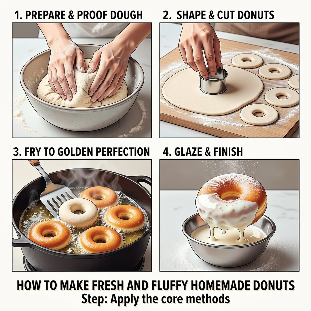 Step 5: Illustration for step: Apply the core methods related to How to Make Fresh and Fluffy Homemade Donut