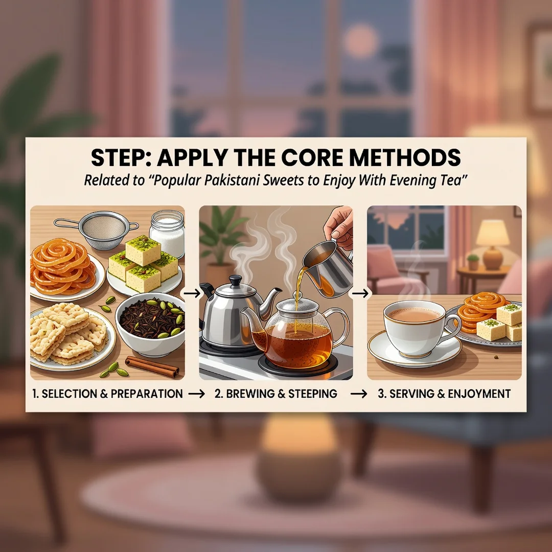 Step 5: Illustration for step: Apply the core methods related to Popular Pakistani Sweets to Enjoy With Even