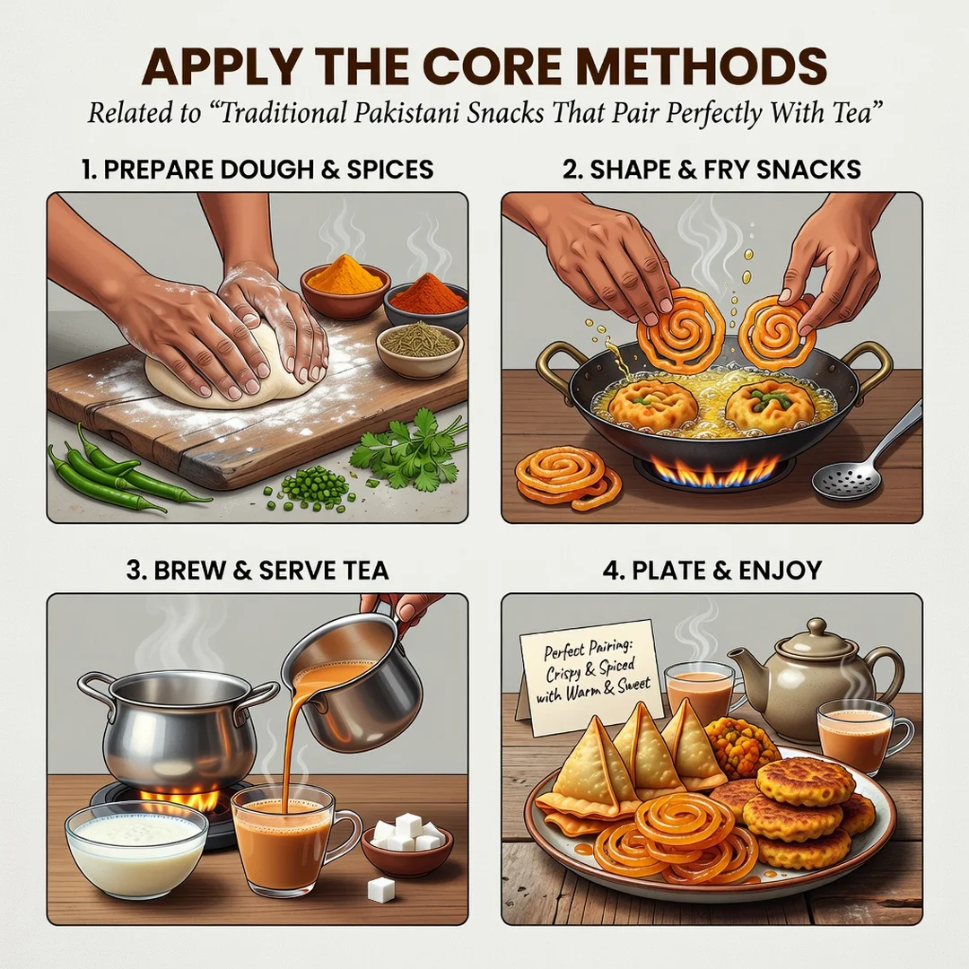 Step 5: Illustration for step: Apply the core methods related to Traditional Pakistani Snacks That Pair Perf